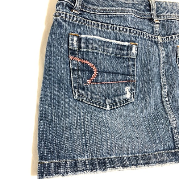 American Eagle | Distressed Denim Mini Skirt - Picture 5 of 8